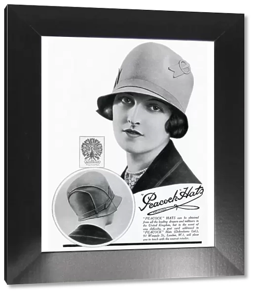 Advert for Peacock hats 1927
