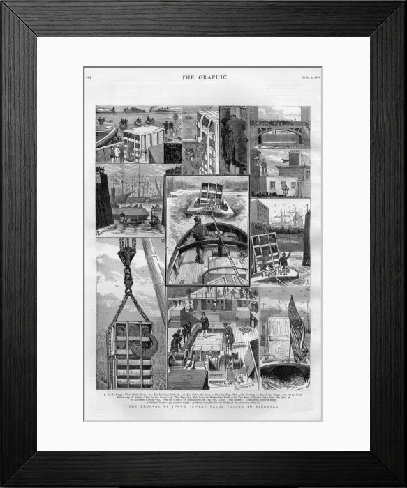 Framed Print : Jumbo the elephant: the barge voyage to Millwall Framed Print : Jumbo the elephant: the barge voyage to Millwall