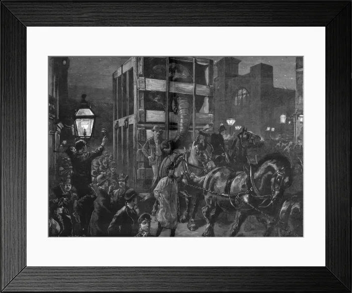 Framed Print : Jumbo the elephant: on the way to St Katherines docks
