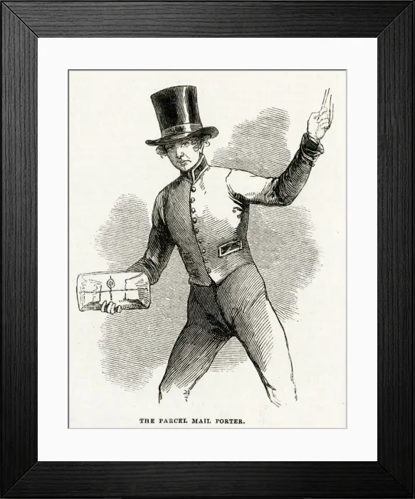 Framed Print : Parcel mail porter 1846 Framed Print : Parcel mail porter 1846
