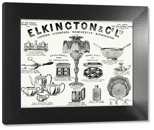 Advert for Elkington & Co Victorian items 1895