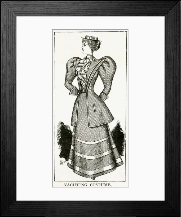 Framed Print : Yachting costume 1897 Framed Print : Yachting costume 1897