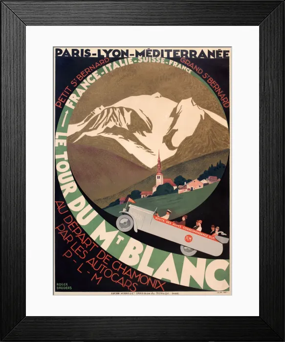 Framed Print : Poster, PLM to Mont Blanc, Italy and Switzerland Framed Print : Poster, PLM to Mont Blanc, Italy and Switzerland