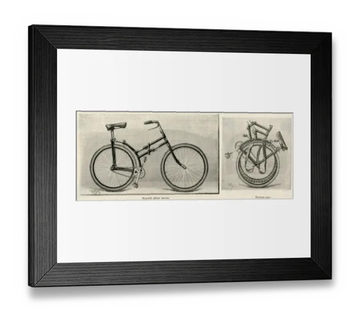 Framed Print : French folding bicycle 1899 Framed Print : French folding bicycle 1899