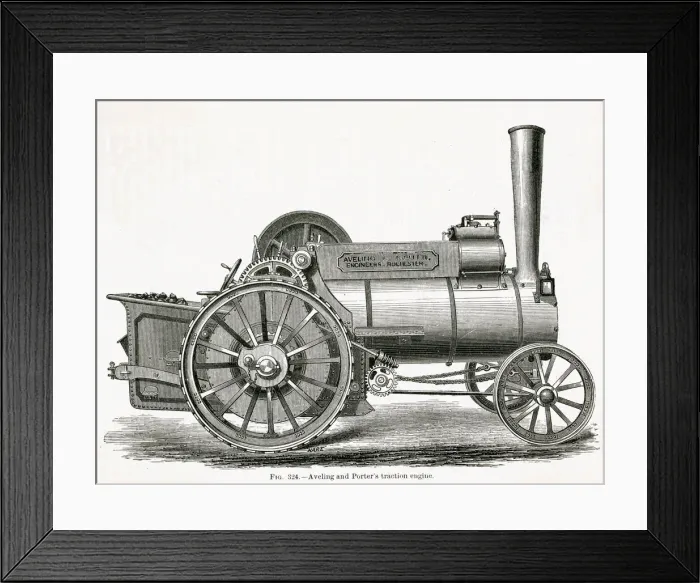 Framed Print : Aveling and Porter traction engine 1877 Framed Print : Aveling and Porter traction engine 1877