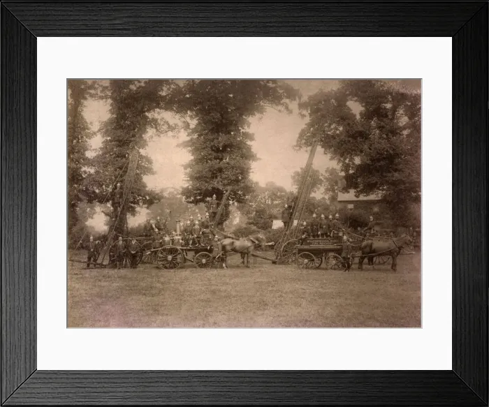 Framed Print : Willesden Local Board Fire Brigade turnout Framed Print : Willesden Local Board Fire Brigade turnout
