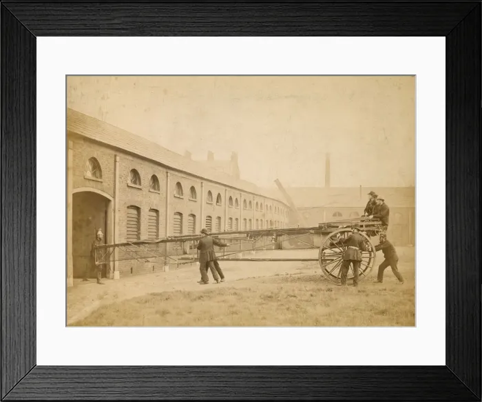 Framed Print : LCC-MFB wheeled escape cart in a station yard Framed Print : LCC-MFB wheeled escape cart in a station yard