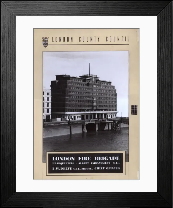 Framed Print : London Fire Brigade Lambeth headquarters building Framed Print : London Fire Brigade Lambeth headquarters building