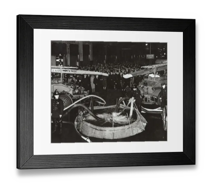 Framed Print : Fatal fire at HMV record store, Oxford Street, London Framed Print : Fatal fire at HMV record store, Oxford Street, London