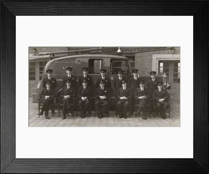 Framed Print : LCC-LFB officers group photo with vehicle Framed Print : LCC-LFB officers group photo with vehicle