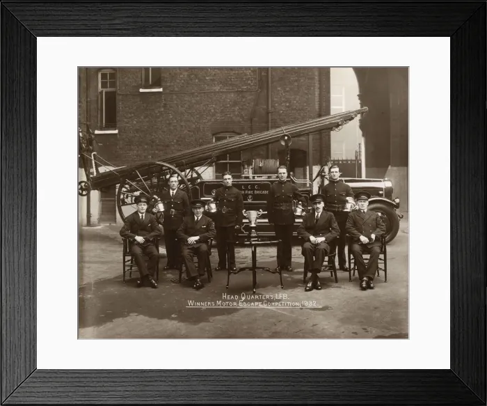 Framed Print : LCC-LFB Motor Escape Competition winners 1932 Framed Print : LCC-LFB Motor Escape Competition winners 1932