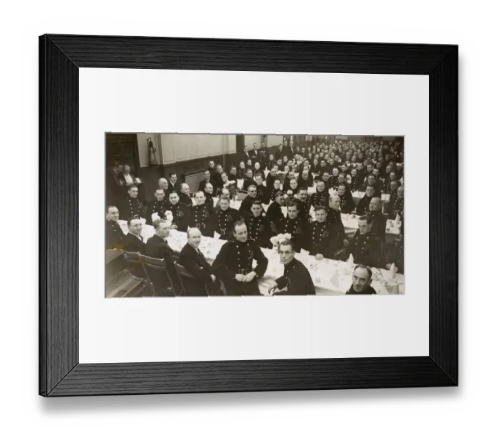 Framed Print : AFS Bromley firefighters at tables, Bromley, Kent, WW2 Framed Print : AFS Bromley firefighters at tables, Bromley, Kent, WW2