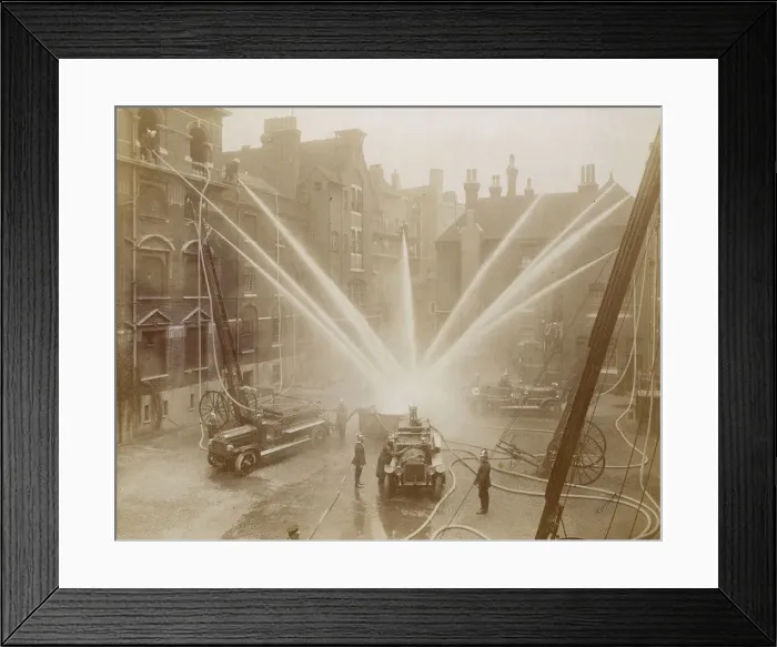 Framed Print : Firefighting training display at Southwark Headquarters Framed Print : Firefighting training display at Southwark Headquarters