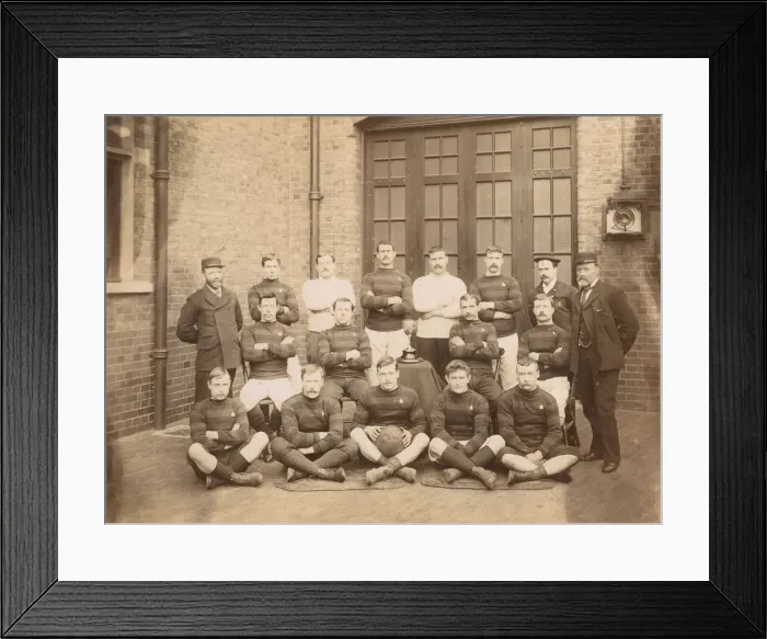 Framed Print : LCC-LFB firemen in football team, New Cross, SE London Framed Print : LCC-LFB firemen in football team, New Cross, SE London