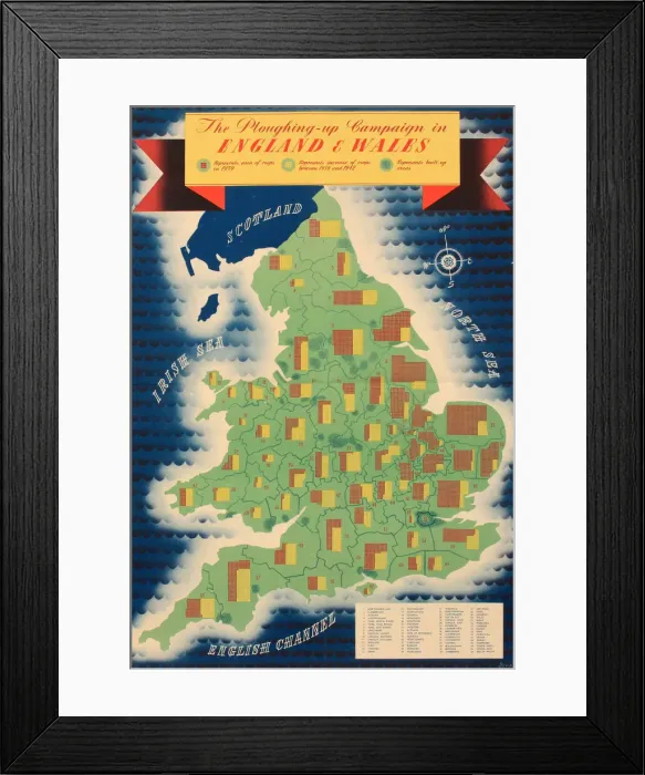 Framed Print : Poster, The Ploughing-Up Campaign in England and Wales Framed Print : Poster, The Ploughing-Up Campaign in England and Wales