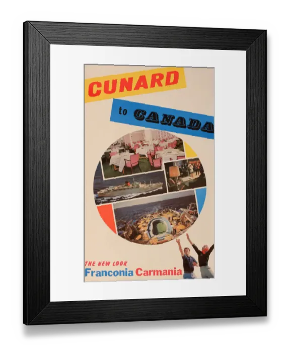 Framed Print : Poster, Cunard cruises to Canada Framed Print : Poster, Cunard cruises to Canada