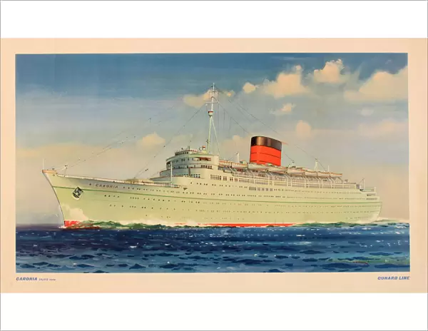 Poster, Cunard cruise liner the Caronia