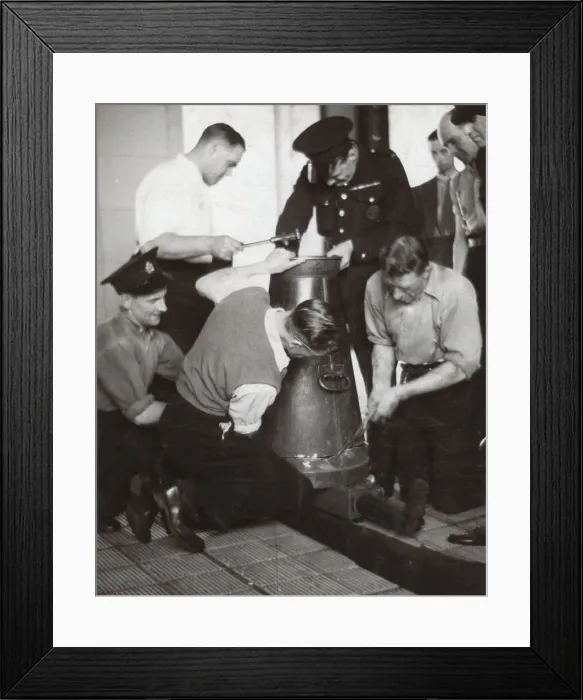 Framed Print : NFS (London Region) Boy trapped in a milk churn Framed Print : NFS (London Region) Boy trapped in a milk churn