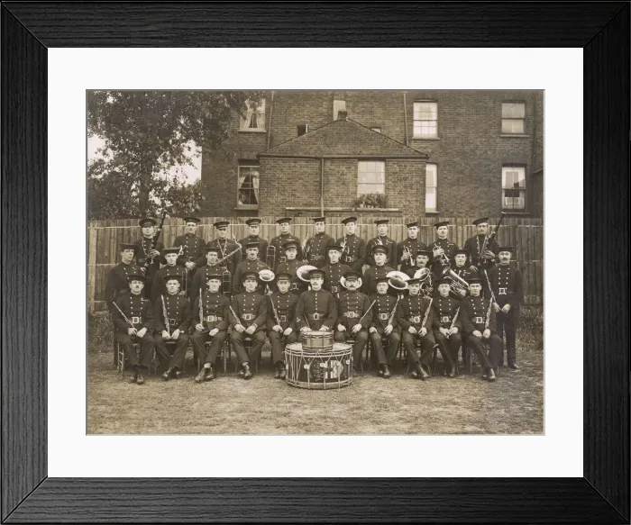 Framed Print : London Fire Brigade band, group photo Framed Print : London Fire Brigade band, group photo
