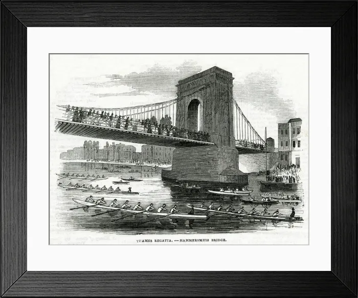 Framed Print : Henley Regatta 1844 Framed Print : Henley Regatta 1844