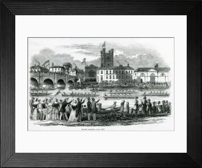 Framed Print : Henley Regatta 1844 Framed Print : Henley Regatta 1844