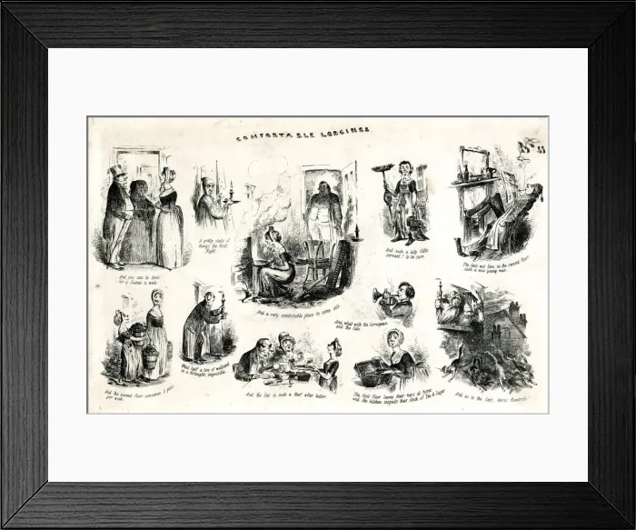 Framed Print : Cartoon - Comfortable Lodgings Framed Print : Cartoon - Comfortable Lodgings