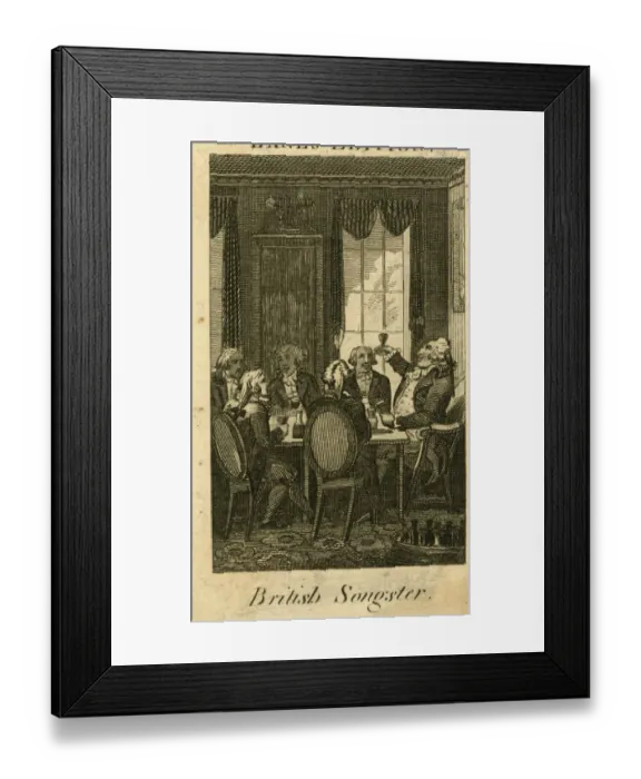 Framed Print : British Songster - giving a toast Framed Print : British Songster - giving a toast