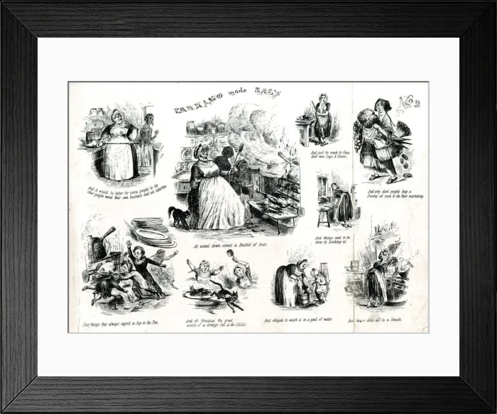Framed Print : Cartoon - Cooking Made Easy Framed Print : Cartoon - Cooking Made Easy