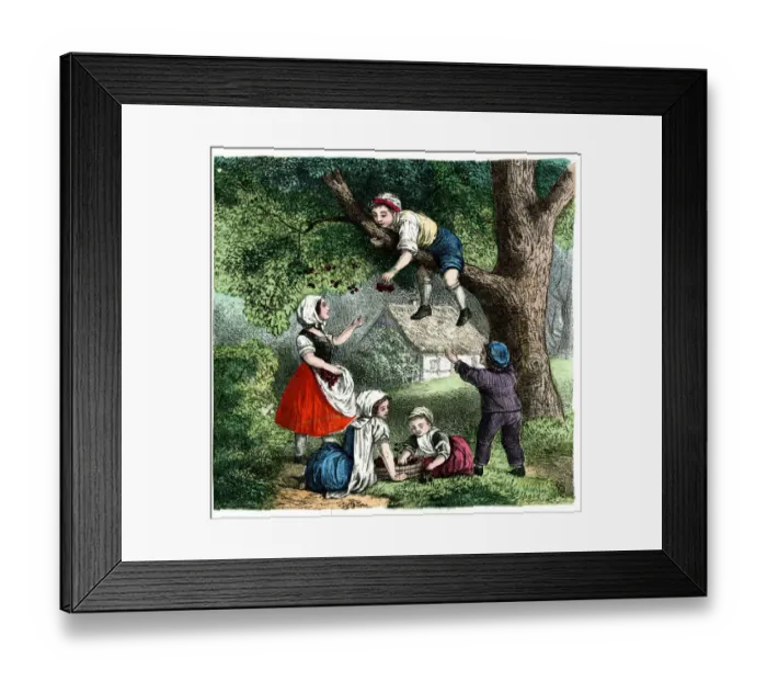Framed Print : German print - Four Seasons - Summer Framed Print : German print - Four Seasons - Summer