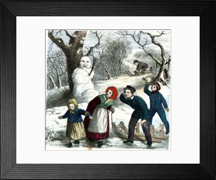 Framed Print : German print - Four Seasons - Winter Framed Print : German print - Four Seasons - Winter