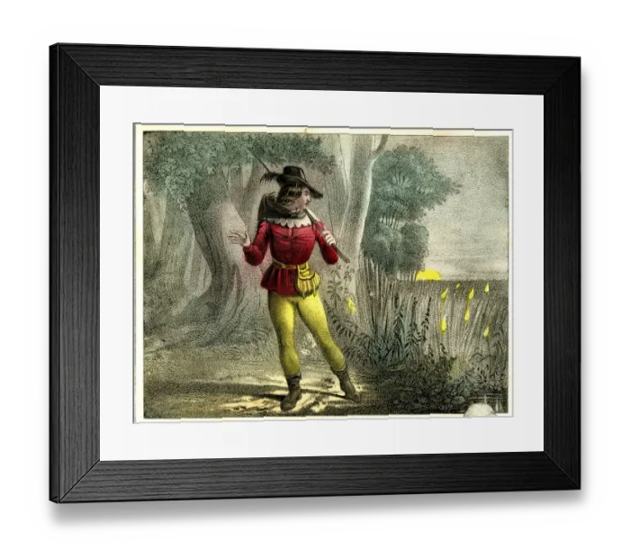Framed Print : German print - Will-o -the-Wisp Framed Print : German print - Will-o -the-Wisp