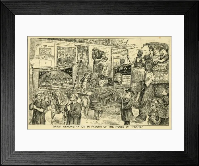 Framed Print : Cartoon compilation of Pears Soap advertising Framed Print : Cartoon compilation of Pears Soap advertising