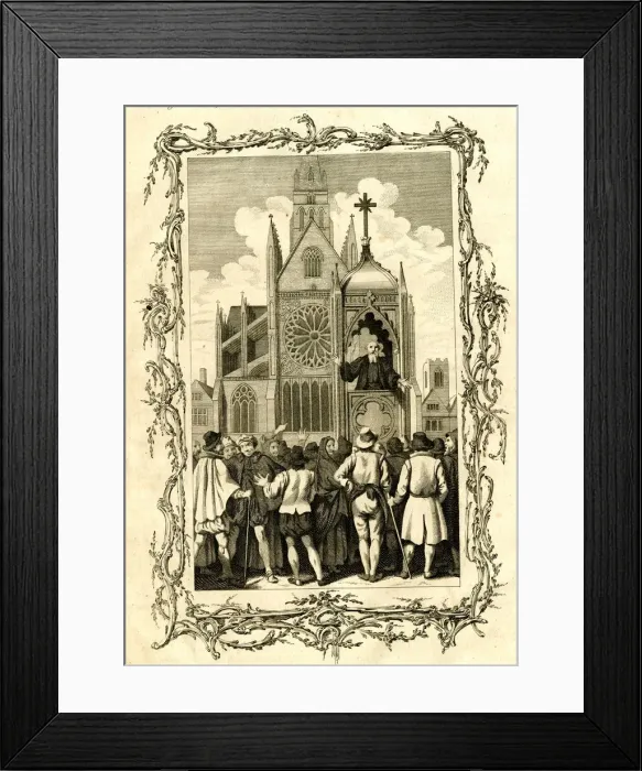 Framed Print : Dr Shaw Preaching at St. Pauls Cross, London Framed Print : Dr Shaw Preaching at St. Pauls Cross, London