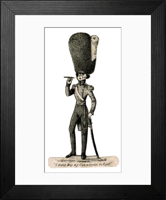 Framed Print : Cartoon, Soldier - I didn t Buy my Commission to Fight Framed Print : Cartoon, Soldier - I didn t Buy my Commission to Fight