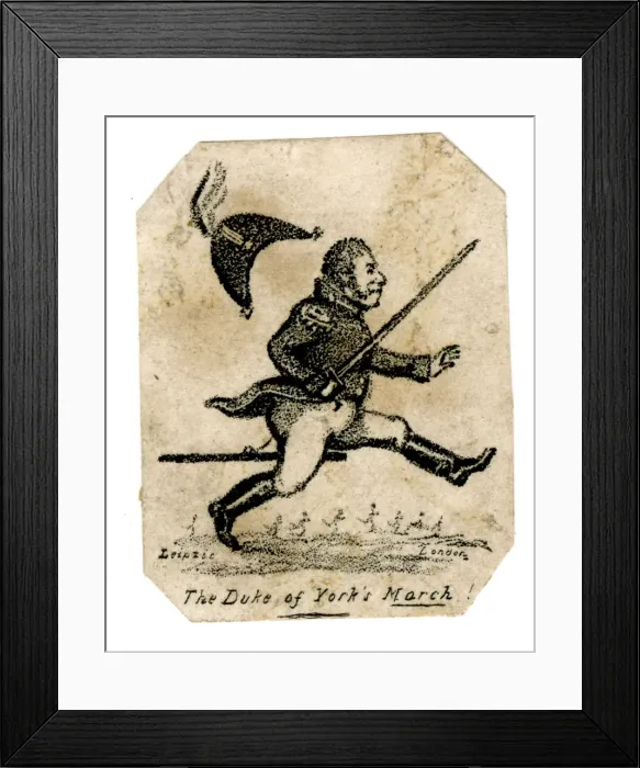 Framed Print : Cartoon - The Duke of Yorks March Framed Print : Cartoon - The Duke of Yorks March