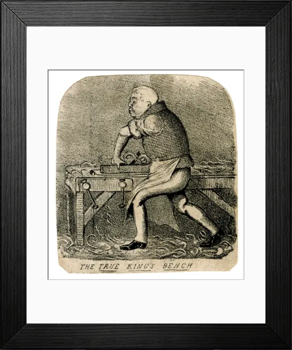 Framed Print : Cartoon - The True Kings Bench Framed Print : Cartoon - The True Kings Bench