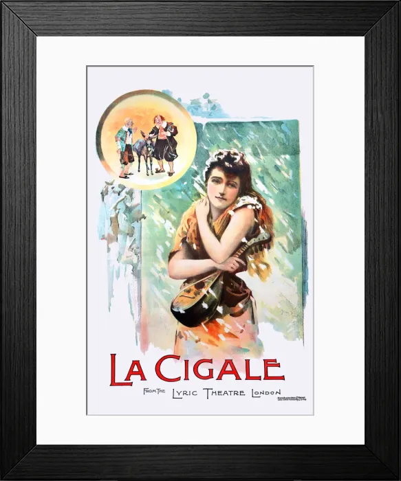 Framed Print : Poster for La Cigale at the Lyric Theatre, London Framed Print : Poster for La Cigale at the Lyric Theatre, London
