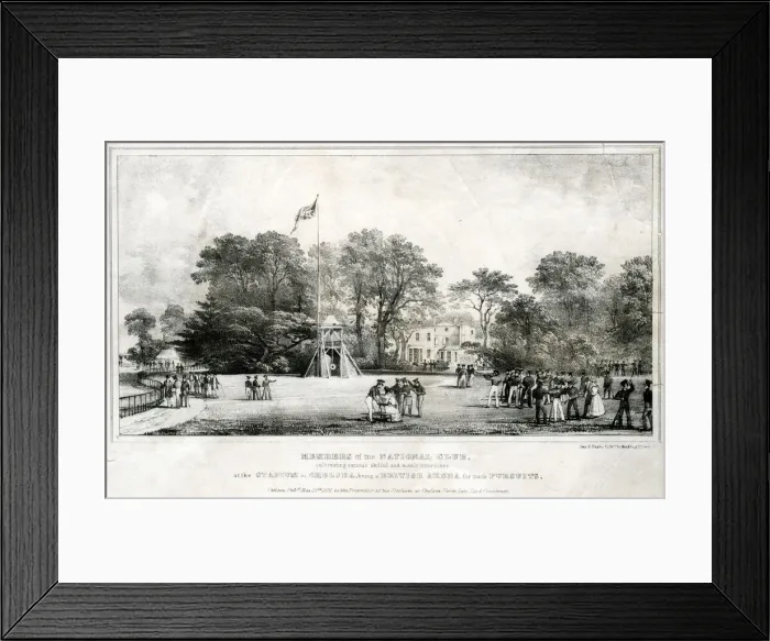Framed Print : Members of the National Rifle Club at Chelsea Stadium Framed Print : Members of the National Rifle Club at Chelsea Stadium