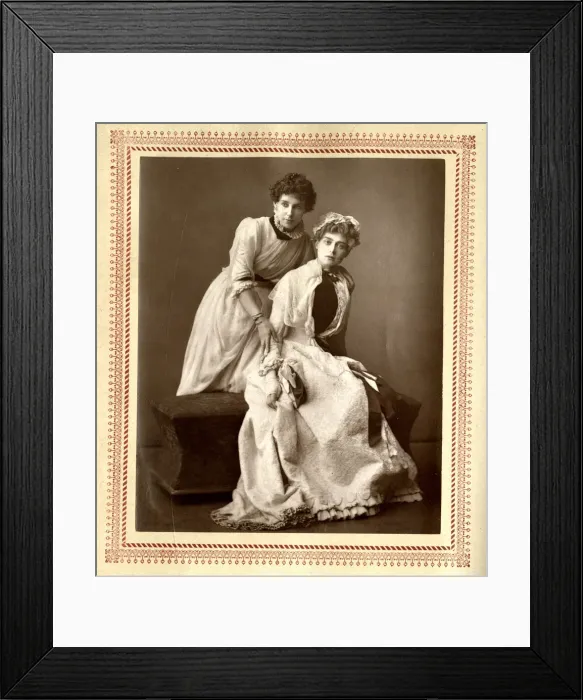Framed Print : Miss Eweretta Lawrence and Miss Grace Otway Framed Print : Miss Eweretta Lawrence and Miss Grace Otway