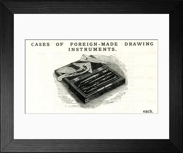 Framed Print : Case of Drawing Instruments Framed Print : Case of Drawing Instruments