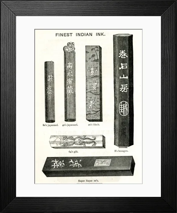 Framed Print : Finest Indian Ink Framed Print : Finest Indian Ink