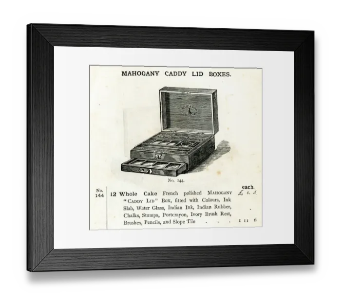 Framed Print : Mahogany Caddy Lid Box Framed Print : Mahogany Caddy Lid Box