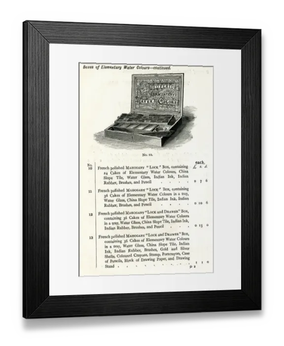 Framed Print : Superior Elementary Watercolour Box Framed Print : Superior Elementary Watercolour Box