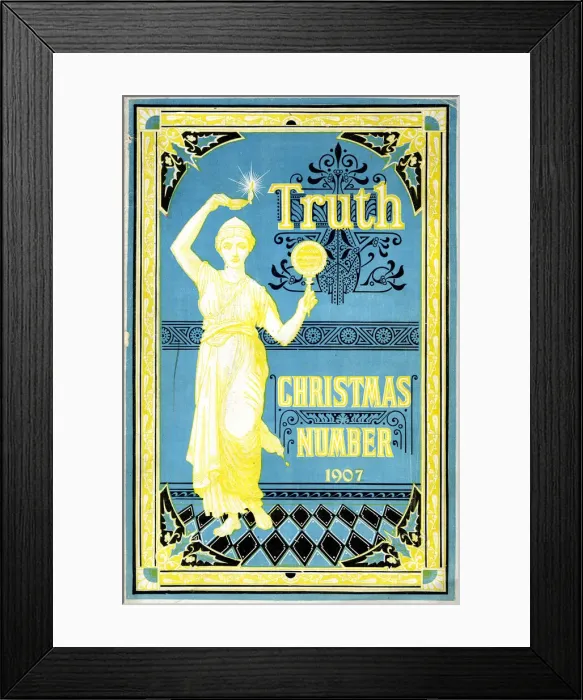 Framed Print : Cover design, Truth Magazine, Christmas Number 1907 Framed Print : Cover design, Truth Magazine, Christmas Number 1907