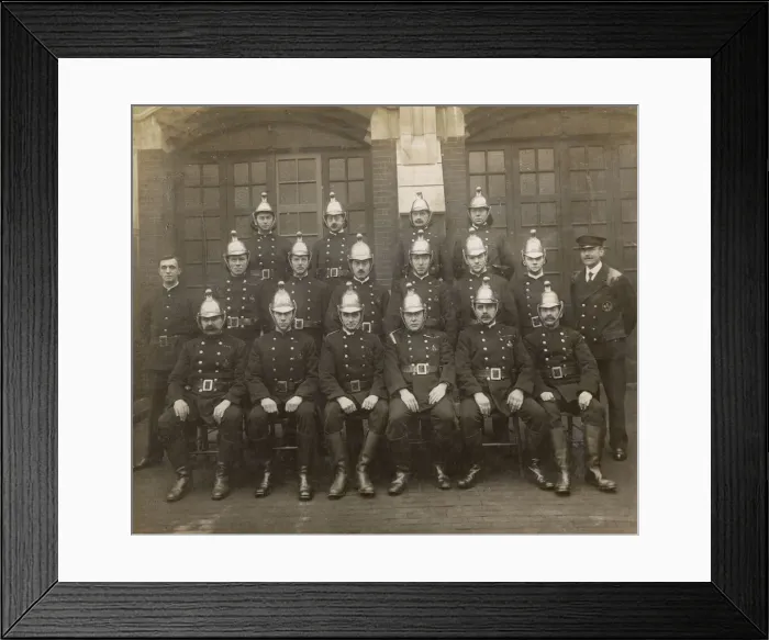 Framed Print : LCC-LFB Edgware Road Fire Station group photo Framed Print : LCC-LFB Edgware Road Fire Station group photo