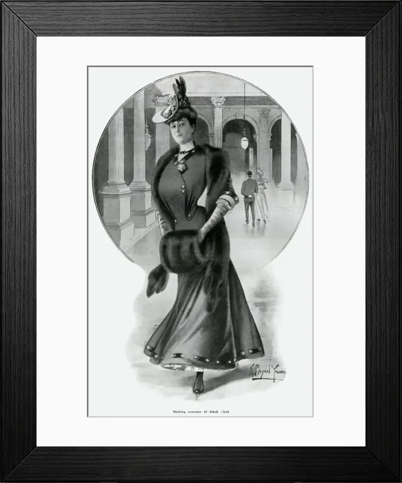 Framed Print : Skating costume 1905