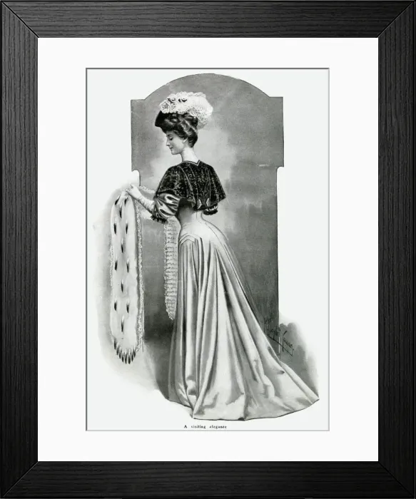 Framed Print : Womens visiting outfit 1905 Framed Print : Womens visiting outfit 1905