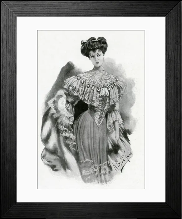 Framed Print : Fashionable woman 1905 Framed Print : Fashionable woman 1905