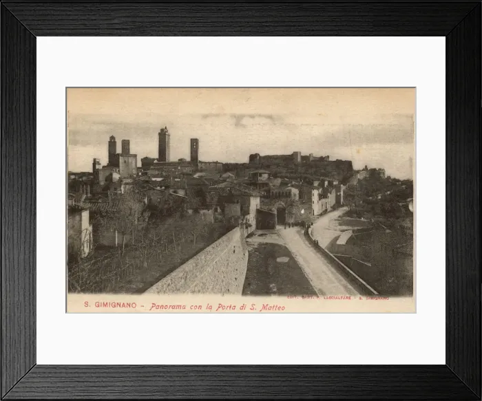 Framed Print : View of San Gimignano, Tuscany, Italy