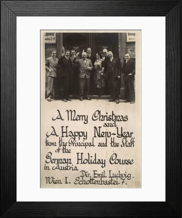 Framed Print : Christmas and New Year card, German Holiday Course Framed Print : Christmas and New Year card, German Holiday Course